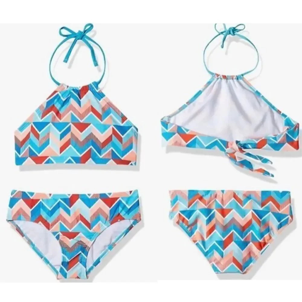 Kanu Surf Girls' Mahina UPF 50+ Beach Sport Halter Bikini 2-Piece Swimsuit,